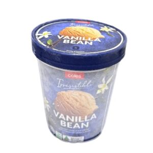 coles Vanilla Bean ice cream 1l